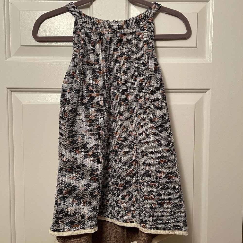 Woven Leopard Blouse